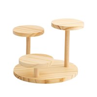 Magideal - Soporte De Exhibición De Perfumes Escalonados De Madera, Decoración, Soporte De Exhibición, Organizador Para Mini Muñecas, Coleccionables En Miniatura