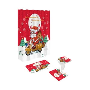 Genérico - Set Navidad 4 Piezas Decoración Baño Festiva 29O4