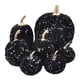 thumbnail image 3 of 7 Calabazas Artificiales Con Purpurina Para Mesa De Fiesta De Otoño, Surtidas, De Terciopelo Negro, 3 of 5