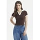 thumbnail image 1 of Polera Mujer Color Cuello Polo Café Oscuro, 1 of 4