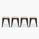 thumbnail image 1 of Pack 4 Pisos Tolix Asiento Madera Negro, 1 of 5