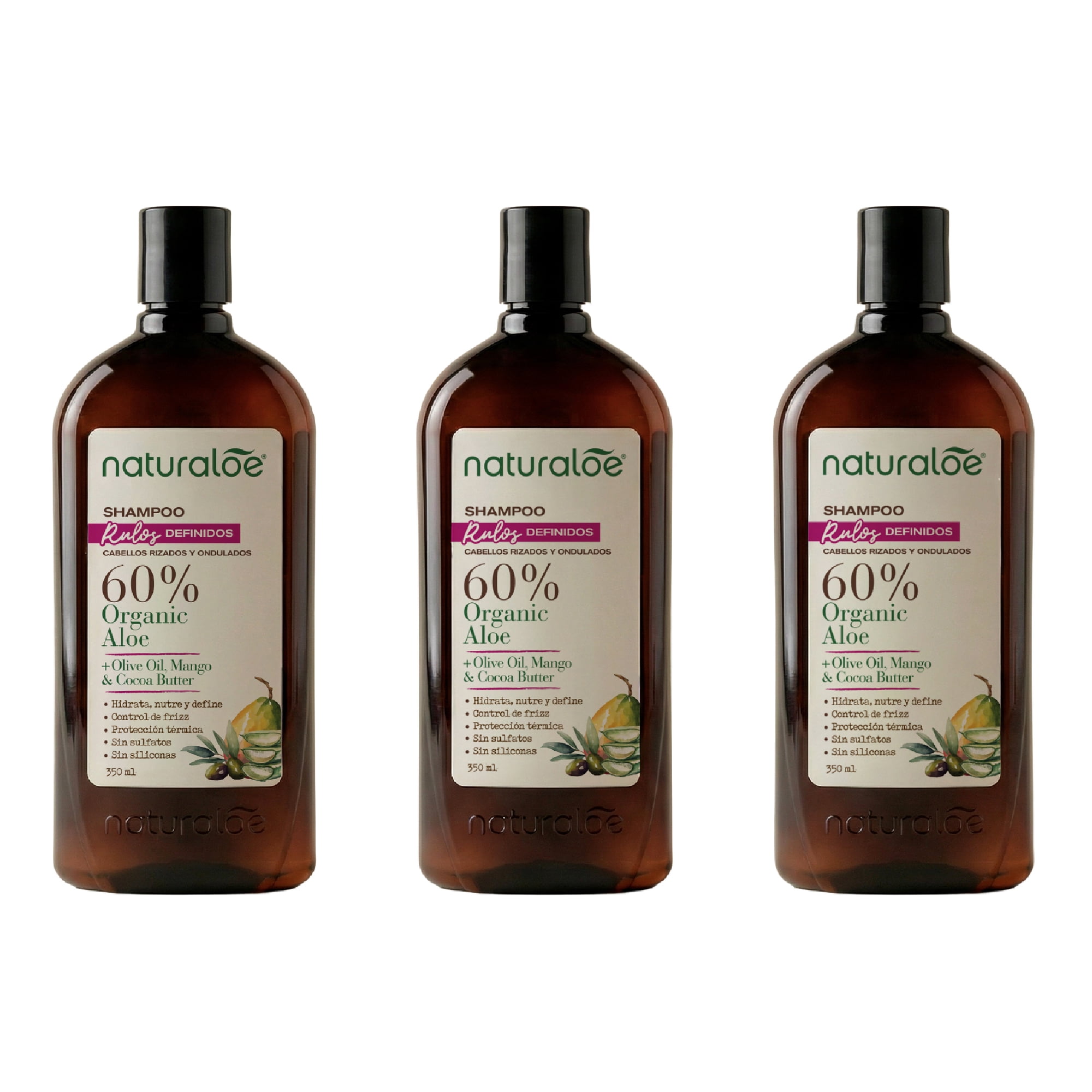 Naturaloe - Set 3 Shampoo Rulos Definidos