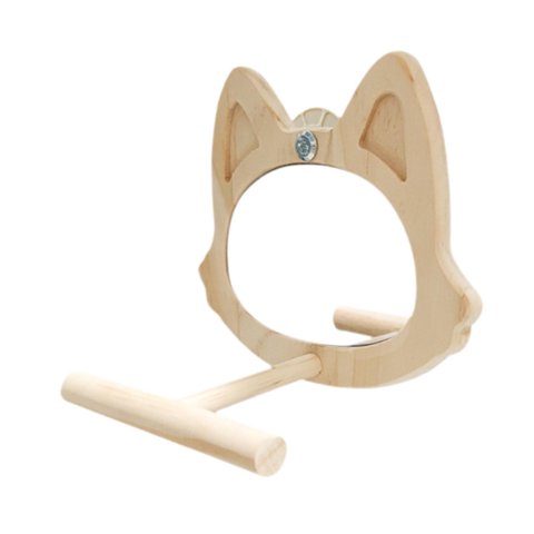 Ioensy - Espejo Para Pájaros Con Percha Espejo De Madera Para Jugar Soporte Para Percha Para Loros Periquitos