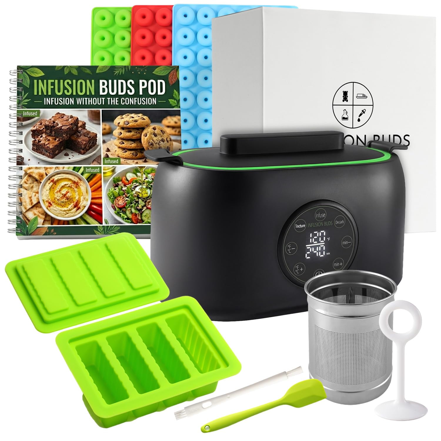 Infusor De Hierbas Infusion Buds - Fabricante De Aceite/mantequilla De 3 Tazas