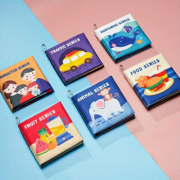 Baby Bath Books,Nontoxic Fabric Soft Baby Cloth Books,Early Education Toys,Waterproof Baby Books For Toddler, Infants Perfect Shower Toys,Kids Bath Toys Birthday Gift(Pack Of 6)
