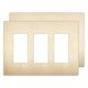 thumbnail image 1 of Placa de pared LIDER 3 contactos 12 cm, acabado en oro cepillado, paquete de 2, 1 of 7