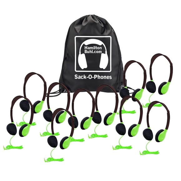 Auriculares HamiltonBuhl Sack-O-Phones 10 personales con bolsa de transporte