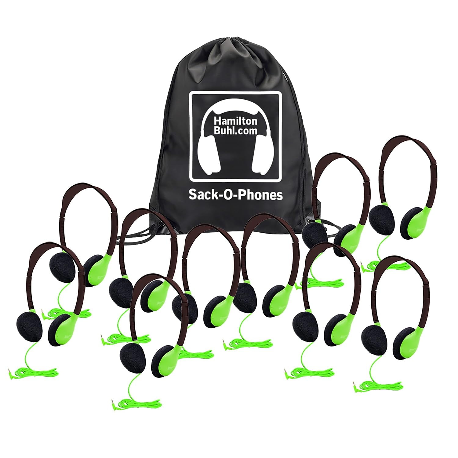 Auriculares Hamiltonbuhl Sack-o-phones 10 Personales Con Bolsa De Transporte