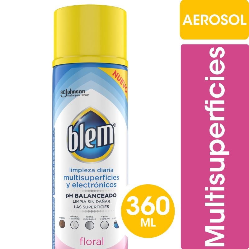 Blem - Limpiador Aerosol Multisuperficies Y Electrónicos Floral