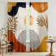 thumbnail image 1 of Cortinas GOLDLAWN, estilo bohemio, con hojas abstractas de mediados de siglo, 135 x 215 cm, 1 of 7