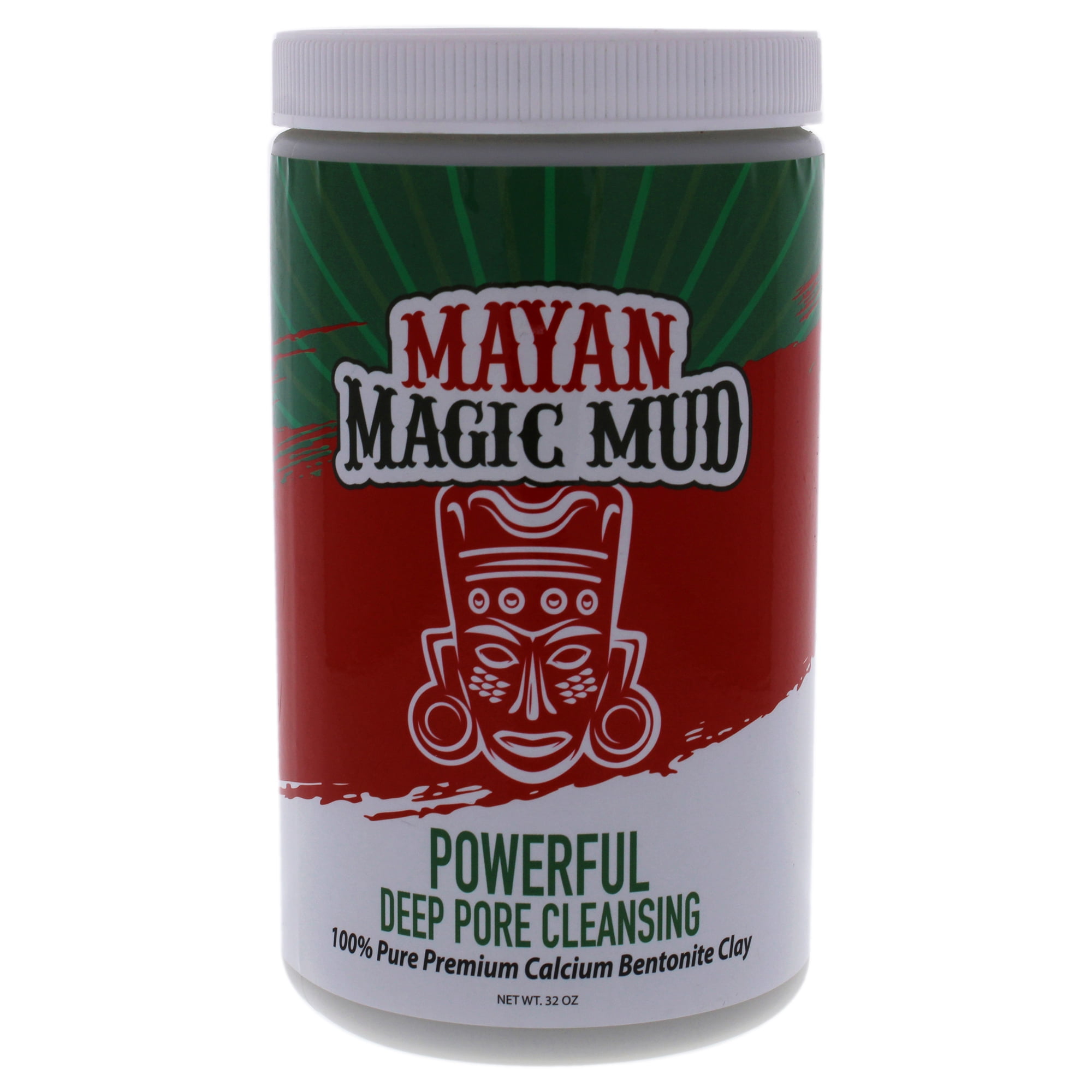 Mayan Magic Mud - Potente Arcilla De Bentonita Cálcica Para Limpieza Profunda De Poros De Para Unisex - Limpiador De 32 Oz