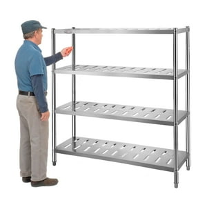 Prochef - Estante 4 Bandejas Perforadas 150X50X155 Cm. Acero Inox