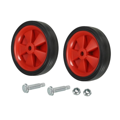 Ioensy - 2 Ruedas Para Compresor De Aire (14,8 Cm), Color Rojo