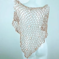 Xusx111 - Falda De Sirena Cosplay, 150Cmmujeres Redes De Pescado De Ganchillo Encubrimientos Falda Traje De Baño Shell Beach Wrap Outfit De Halloween Caqui