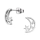 thumbnail image 2 of Pendientes de acero quirúrgico de media luna y estrella, 2 of 2