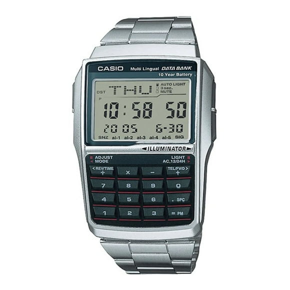 Reloj Digital Plateado Casio DBC-32D-1A