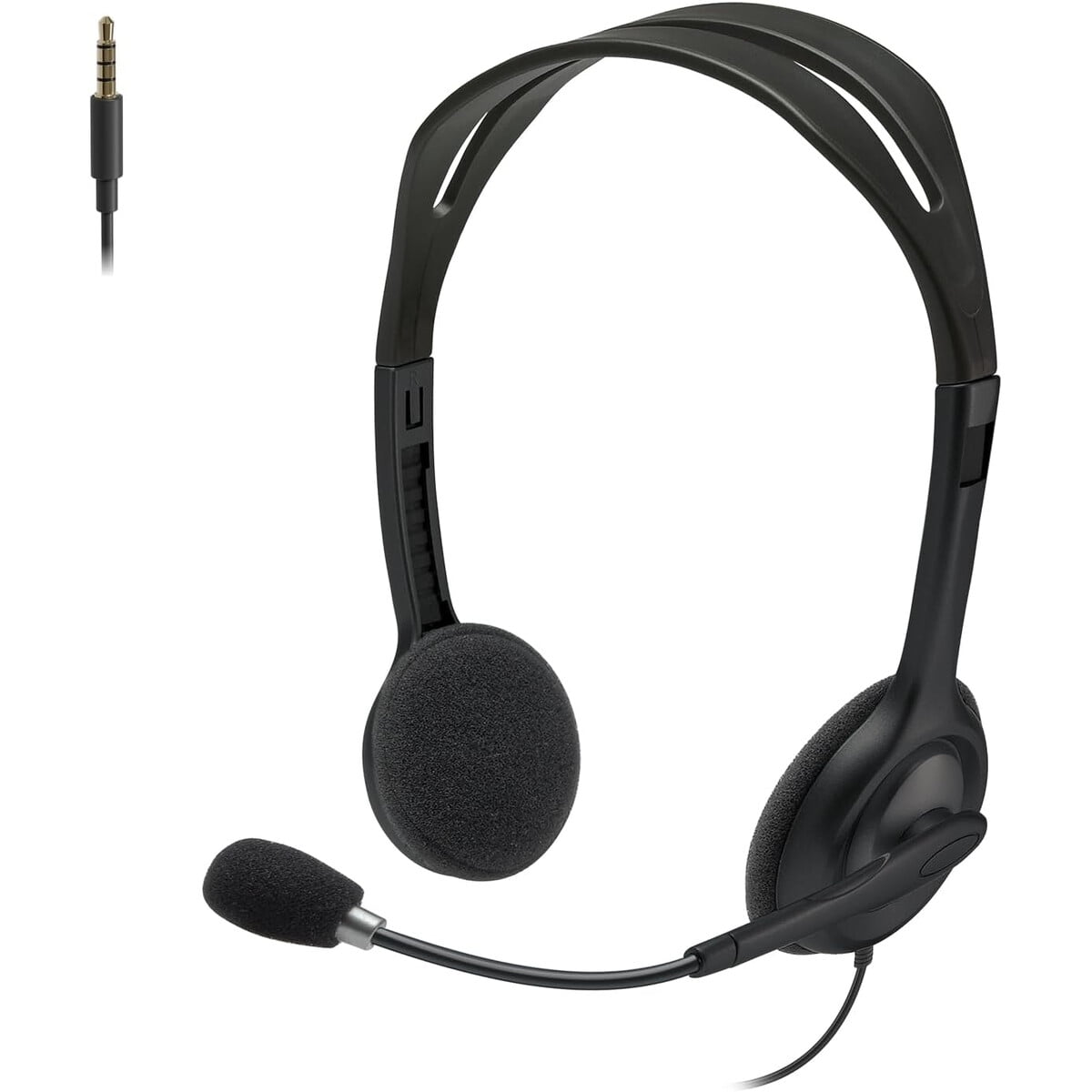 Audífono Logitech H111 Estéreo Con Cable 3.5 Mm Y Micrófono Con Cancelación