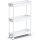 thumbnail image 5 of Carrito de almacenamiento rodante SPACEKEEPER de 3 niveles, blanco, para baño, 5 of 5