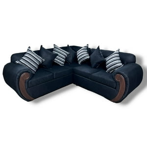 Muebles Duna - Seccional 5 Cuerpos Hamburgo Chenille Negro