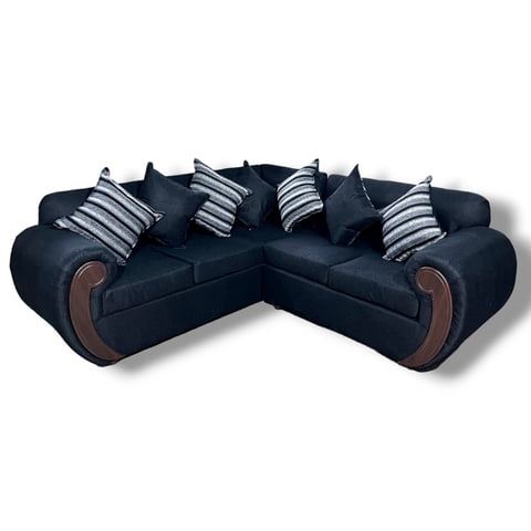 Muebles Duna - Seccional 5 Cuerpos Hamburgo Chenille Negro