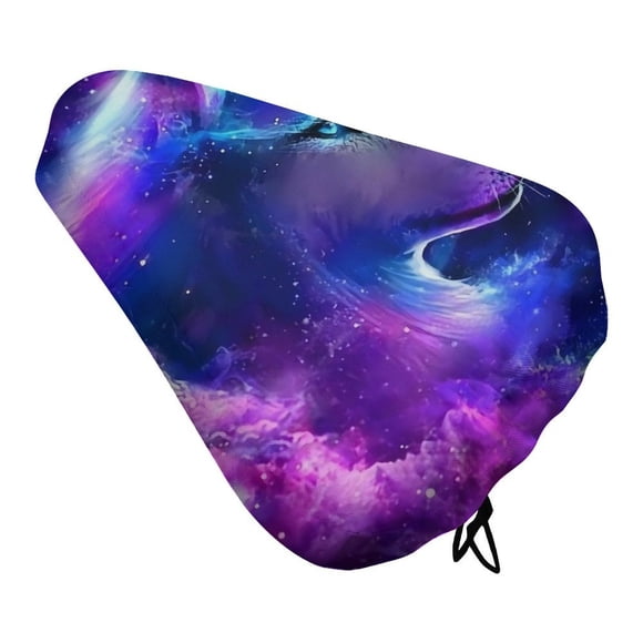 Lobo Galáctico Funda de Asiento de Bicicleta Impermeable, Cojín Elástico Suave, Protector contra Lluvia, Polvo y UV
