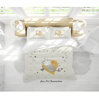 Milsleep - 3D Cartoon Animal Cat Fish Pattern Quilt Cover Set Bedding Set Duvet Cover