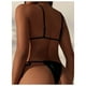 thumbnail image 4 of Conjunto De Bikini Sexy Negro Unicolor Puntos, 4 of 6