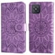 thumbnail image 4 of Funda tipo cartera FOXDOCK para OPPO Reno4Z 5G , diseño girasol en relieve, cuero PU, cierre magnético, soporte y tarjetero, 4 of 5