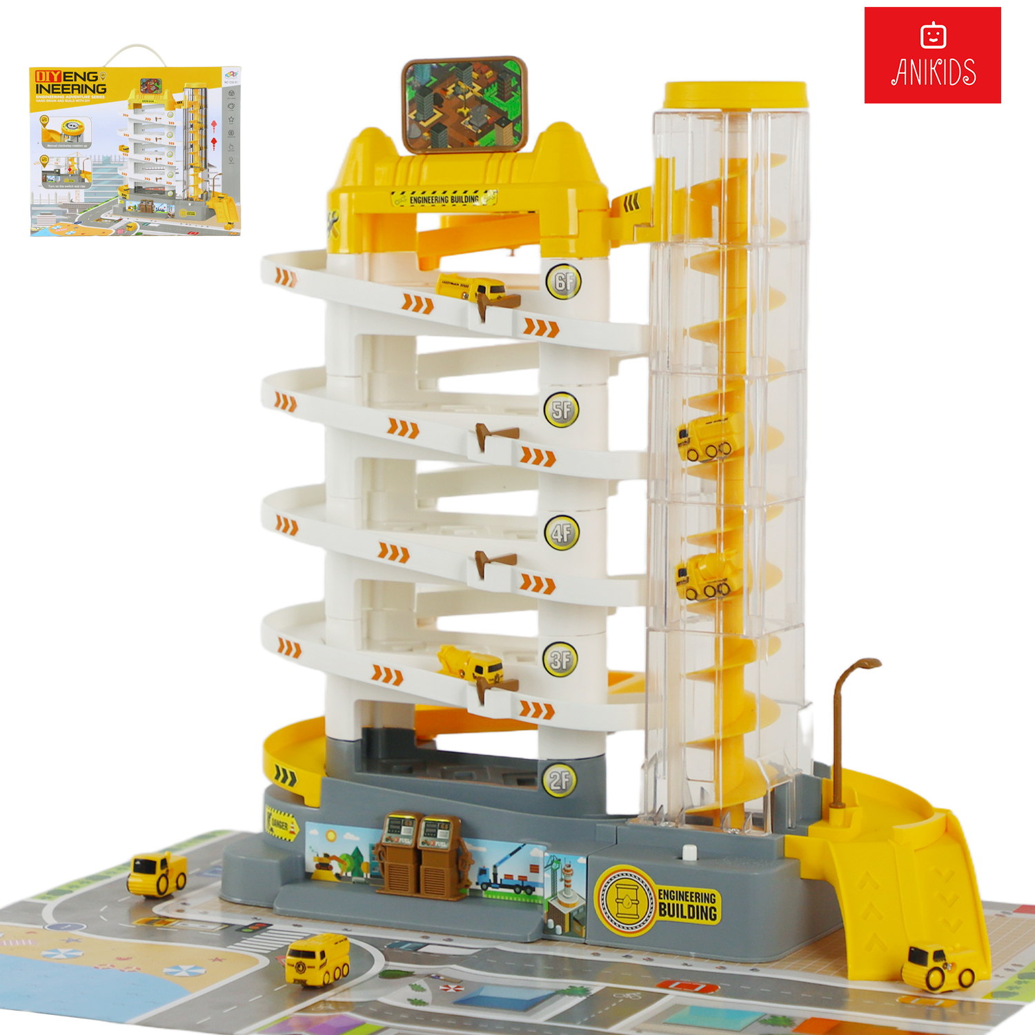 Anikids - Pista De Autos Bighouse Electrica Juguete Niños Engineering