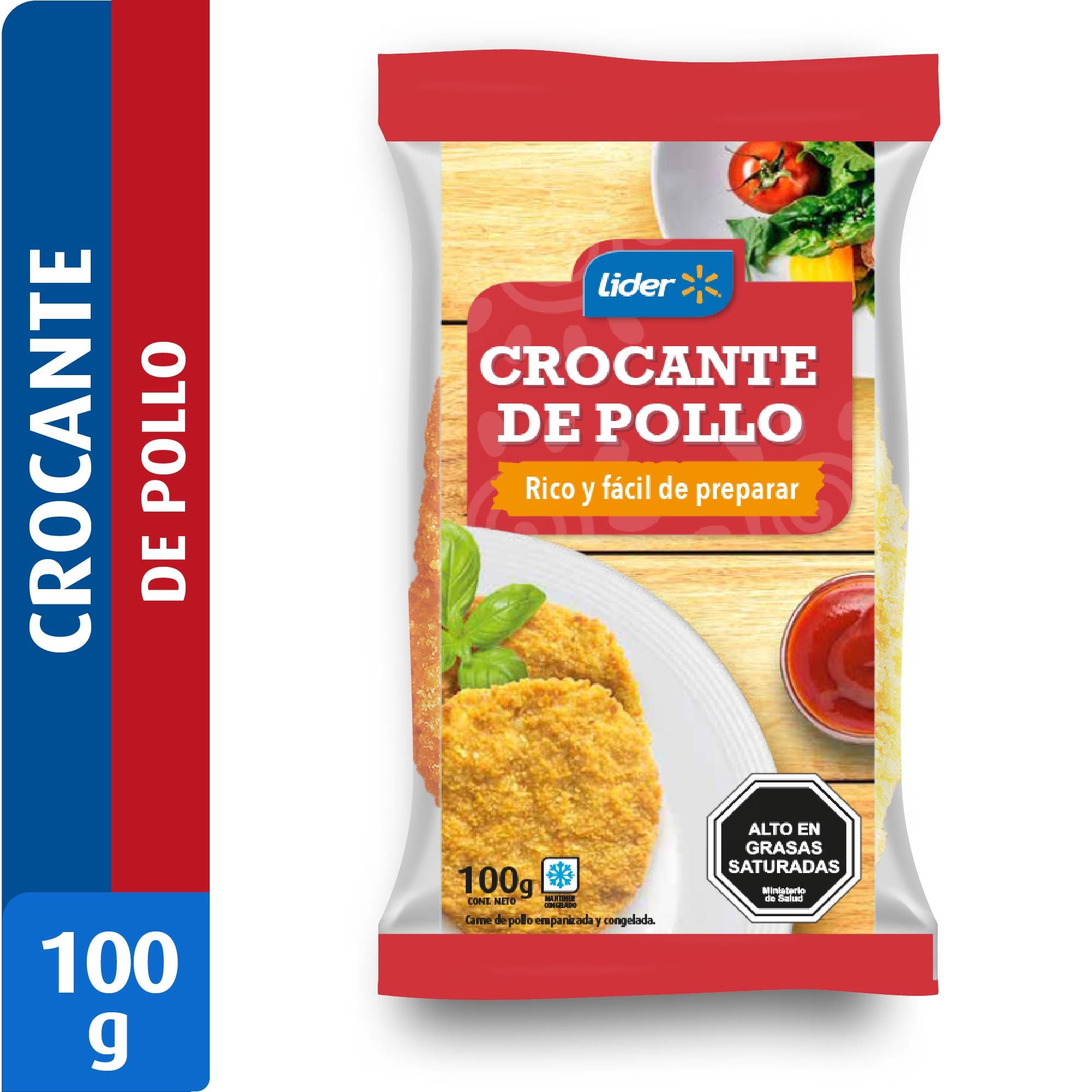 Pollo Apanado Crocante 100 g Lider
