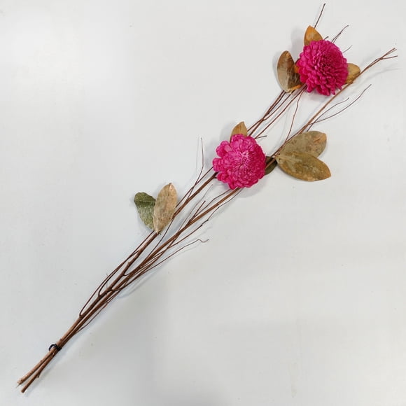 Ramo varas mix flores preservado fucsia 90 cm