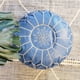 thumbnail image 1 of Puff de cuero Azul Claro, 1 of 3