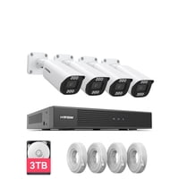 Sistema De Cámara De Seguridad H.View 4K 8Mp 8Ch Poe Nvr Con Disco Duro De 3 Tb
