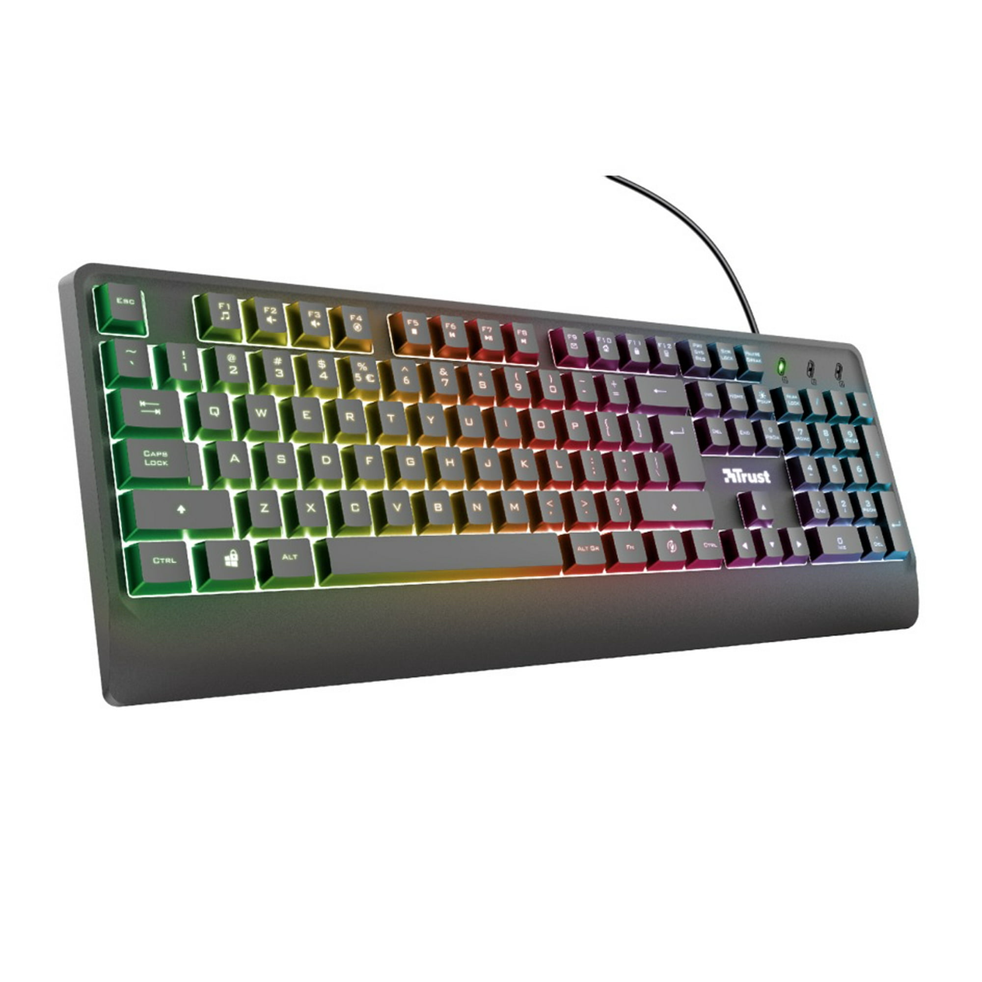 Trust - Teclado Gamer Ziva Rainbow Led Iluminado