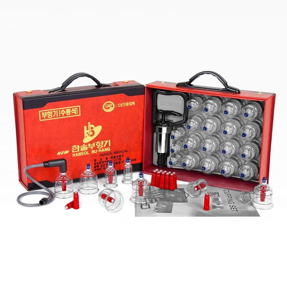 Set de equipos de terapia de ventosas Hansol Professional, 19 tazas