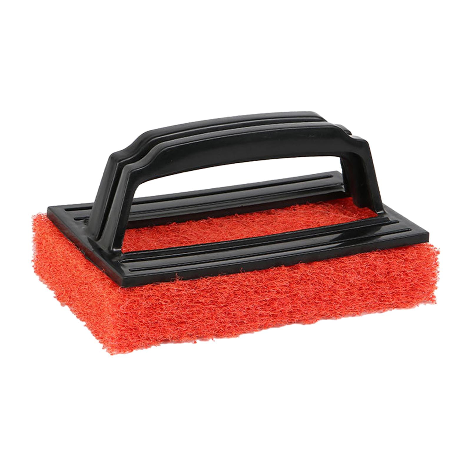 Magideal - Cepillo De Esponja De Limpieza, Cepillo De Mano Para Piscina, Limpiador De Baño, Cómodo De Agarrar, Cepillo De Limpieza De Piscina Para El Piso De La Rojo