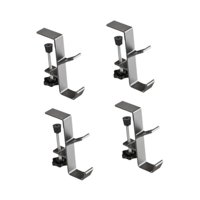 Magideal - 4 Piezas De Soportes Para Bolsas De Escritorio, Soporte Para Auriculares, Ahorro De Espacio, Gancho De Aleación De Aluminio Para Bolsa De Escritorio P Plateado