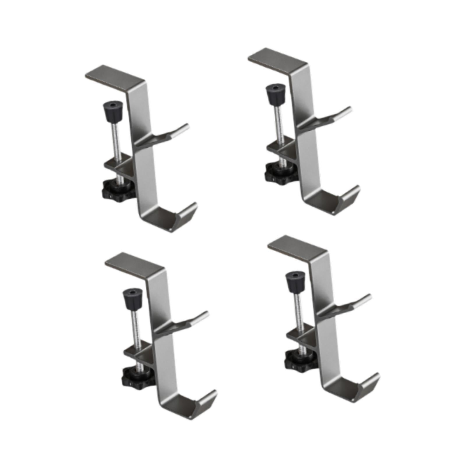 Magideal - 4 Piezas De Soportes Para Bolsas De Escritorio, Soporte Para Auriculares, Ahorro De Espacio, Gancho De Aleación De Aluminio Para Bolsa De Escritorio P Plateado