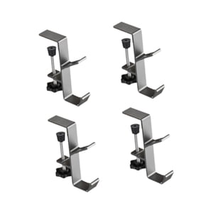 Magideal - 4 Piezas De Soportes Para Bolsas De Escritorio, Soporte Para Auriculares, Ahorro De Espacio, Gancho De Aleación De Aluminio Para Bolsa De Escritorio P Plateado