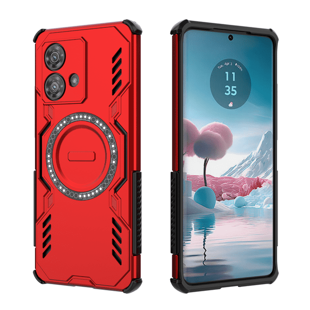 Funda FOXDOCK para Motorola Edge 40 Neo 5G , magnética, resistente a golpes, con soporte, unisex, carga inalámbrica