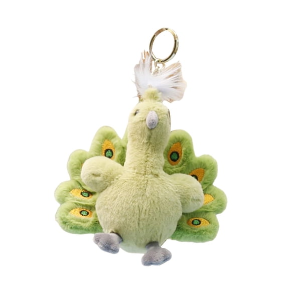 Llavero De Pavo Real De Peluche, Colgante Creativo Para Bolsos, Mochilas, Regalos De Año Nuevo, Color Verde