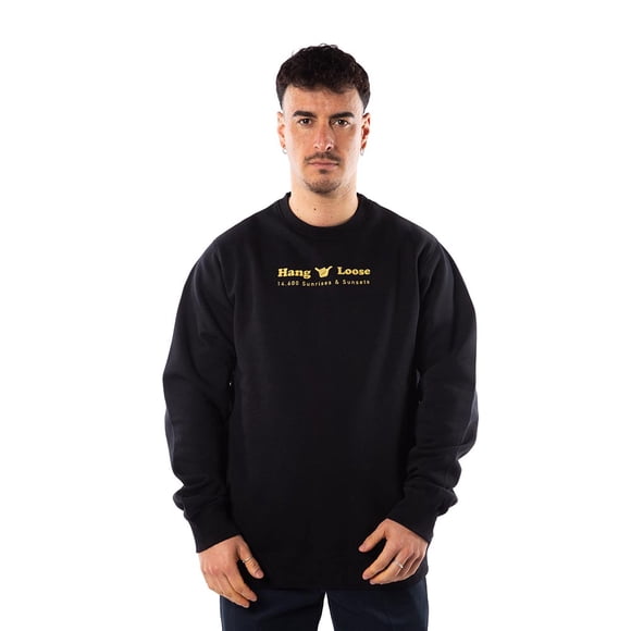 Polerón Hombre Hang Loose Crew Black Sunrise & Spirit