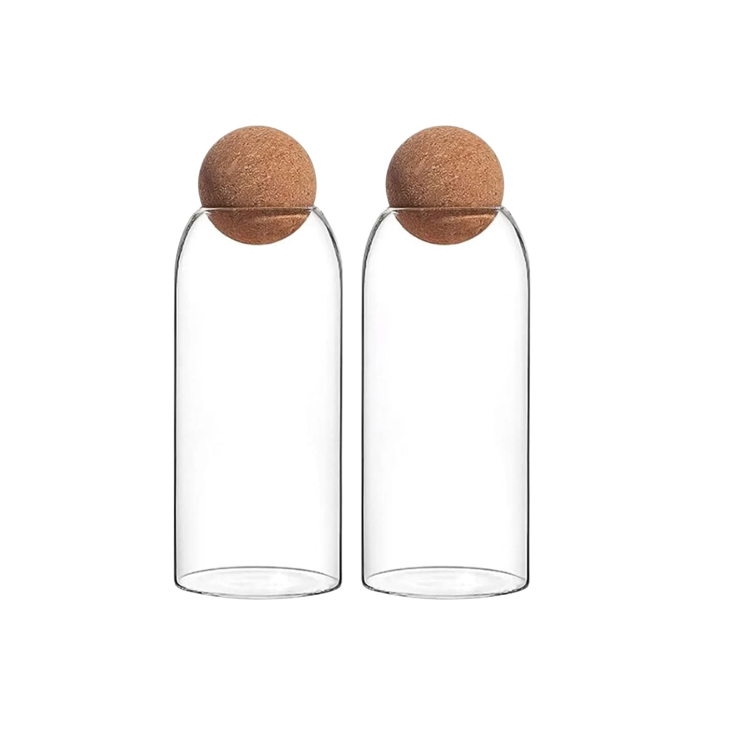 Disparo - Set 2 Botellas Frascos Contenedor 1500ml Vidrio 25cm Tapa