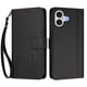 thumbnail image 3 of Funda Cartera Trébol para iPhone 17 con Ranuras Tarjetas y Carga Inalámbrica Negro, 3 of 6