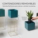 thumbnail image 5 of Set 2 Porta Macetero Pedestal Maceta Plantas Verde Dorado, 5 of 7