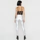 thumbnail image 3 of Pantalón Mujer Straight Metalizado Plateado Corona, 3 of 5