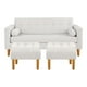 thumbnail image 1 of Sofa Retro 3c + 2 Pouf Felpa 04 Crudo, 1 of 6