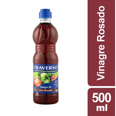 Vinagre De Vino Rosado Botella 500 Cc Traverso