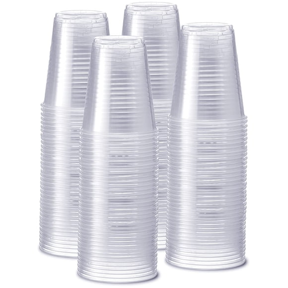 Vasos desechables de plástico transparente GUSTO 12 oz (240 unidades)