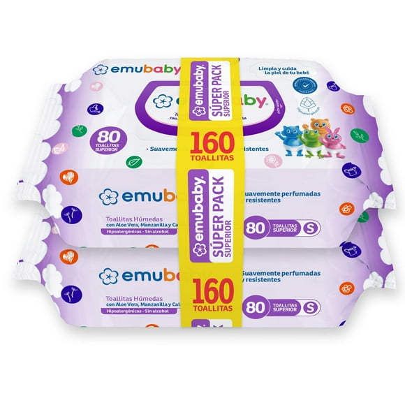 Toallitas Húmedas emubaby Superior, Súper Pack